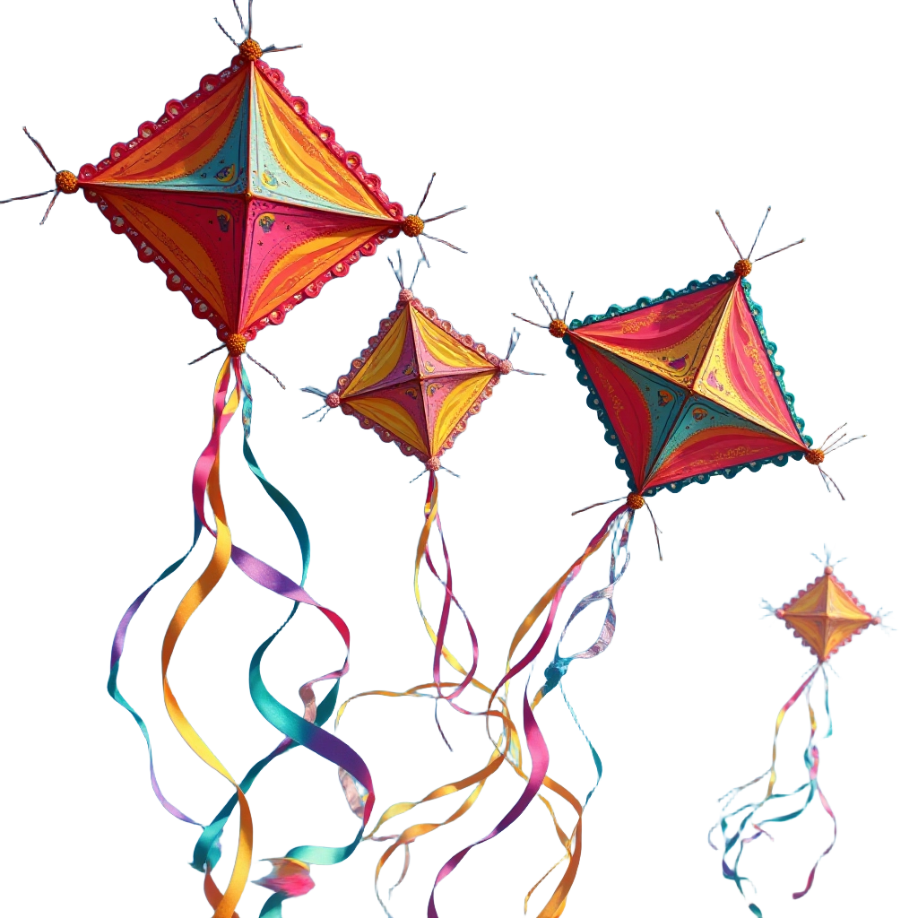 Colorful Kites Flying in the Sky